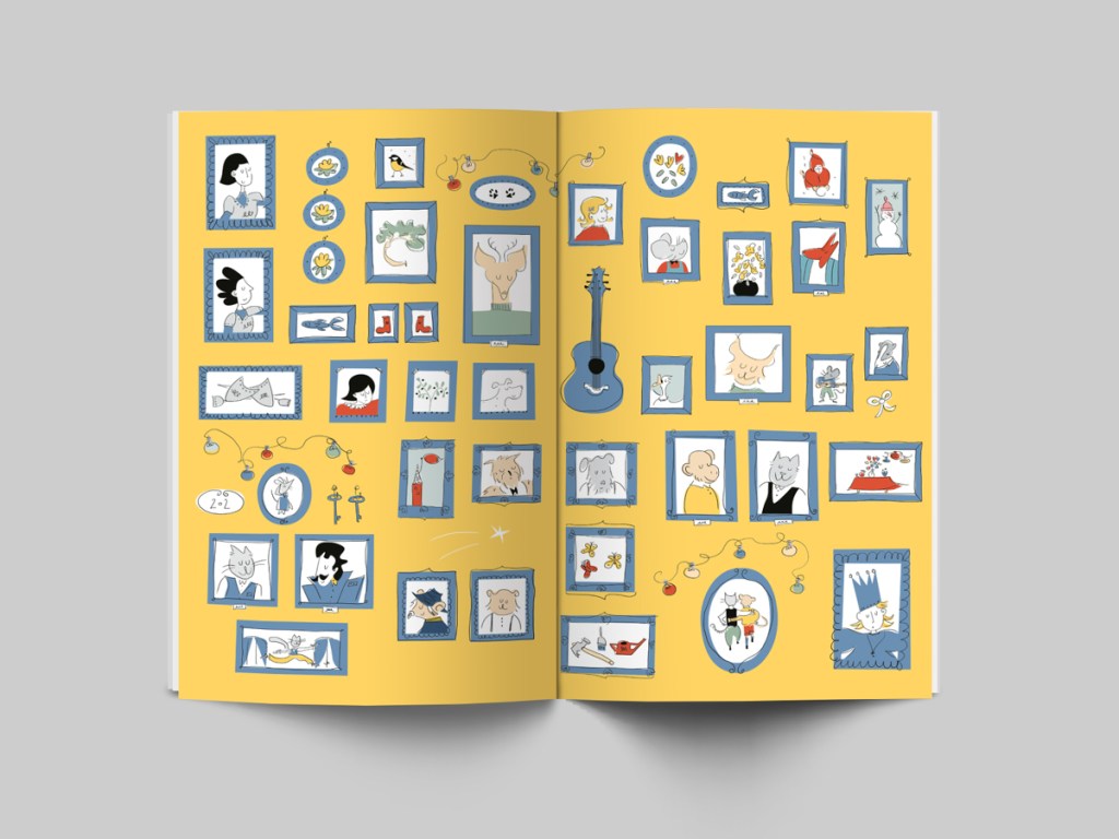 Satuja Vestalle kirjan kuvitus ja taitto. Pehmeät värit, ihanat eläin hahmot.
Children's story book illustration and graphic design. Midcentury modern style. Gallery wall illustration for kids.